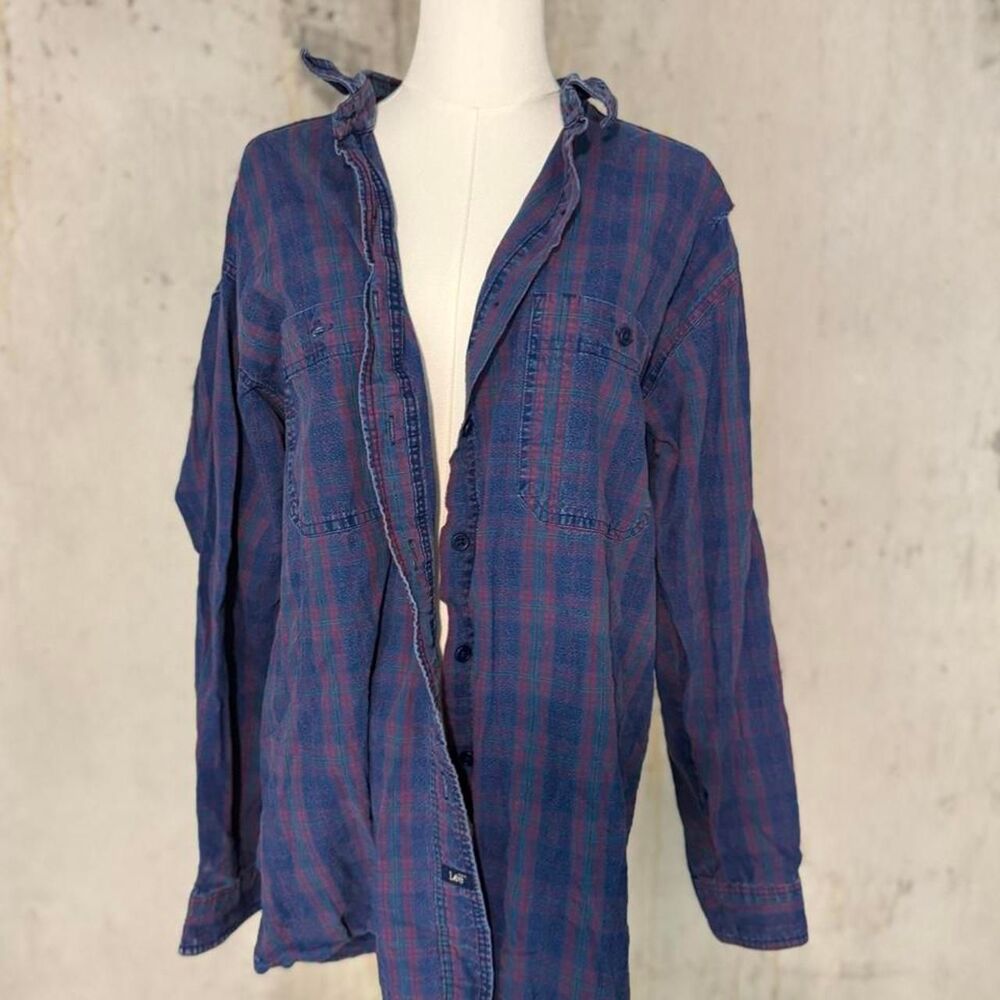 Lee Men's Blue and Navy Shirt